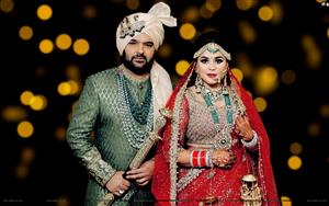 The newly married couple, Kapil Sharma and Ginni Chatrath (December 12, 2018)